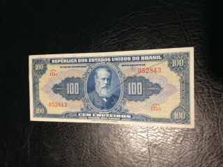 Brazil Banknote 100 Cruzeiros 1943