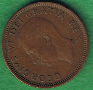 1949 George VI Canada Canadian One Cent Penny Circulated 2