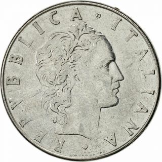 [ 540067] Italy,  50 Lire,  1978,  Rome,  Vf (30 - 35),  Stainless Steel,  Km:95.  1