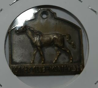 1923 Uruguay Montevideo Jockey Club Membership Medal Turf Horses