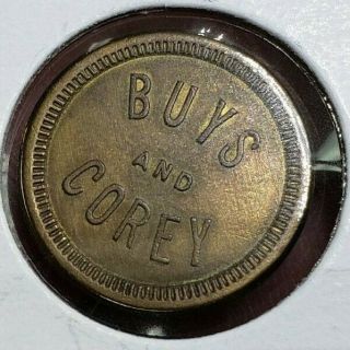 Emmett,  Idaho (Gem County) Buys and Corey Good for 12 1/2c Script or Token S78 4
