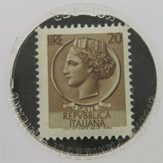 Italy 20 Lire Clivio Bulova Encased Postage Stamp T87 117