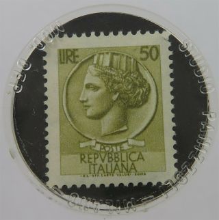 Italy 50 Lire Bartorelli Bulova Encased Postage Stamp T87 121