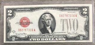 Series 1928 G $2 Two Dollar Legal Tender Note Fr - 1508 Ba22