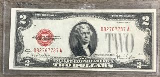 Series 1928 G $2 Two Dollar Legal Tender Note Fr - 1508 Ba20
