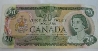 1979 $20 Twenty Dollar Bank Of Canada Banknote 56337186877 Ungraded Circulated