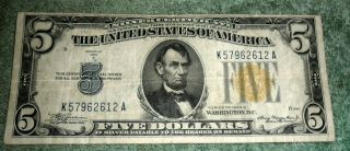 Jb Rfm 63515 United States Note Five Dollars Series Of 1934 A Silver Certificate