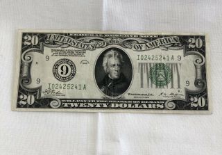 1928 $20 Redeemable In Gold Federal Reserve Note - Bank Of Minneapolis