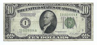 1928 B $10 Federal Reserve Note = Minneapolis = Redeemable In Gold On Demand 2