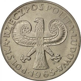 [ 428790] Coin,  Poland,  10 Zlotych,  1965,  Warsaw,  Au (50 - 53),  Copper - Nickel