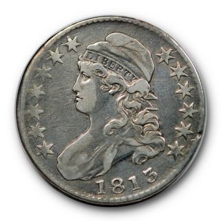 1813 50c Capped Bust Half Dollar Very Fine To Extra Fine Cleaned Rp95