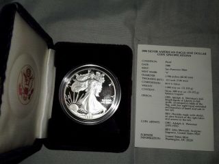 1988 S American Eagle Silver Proof Dollar &