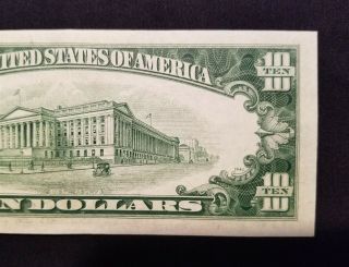 West Point Coins 1950 B $10 Federal Reserve Note ' Star ' K Dallas,  UNC 7