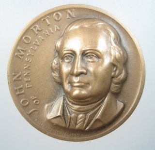 Declaration Independence Signer 1776 John Morton 20 Usa Maco 33mm Medal