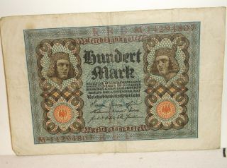 Reichsbanknote,  Hundert Mark,  3 Each,  1 November 1920 Authentic