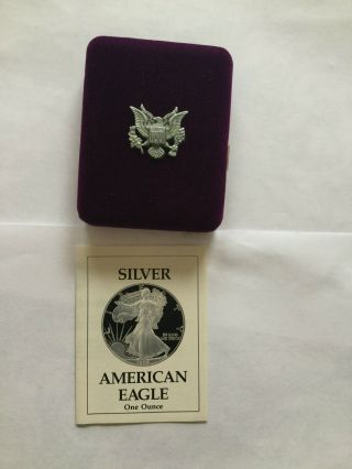 Proof 1989 - S American Silver Eagle 1 Oz.  999 Fine Silver Dollar