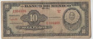 México 10 Pesos 1954 Tehuana