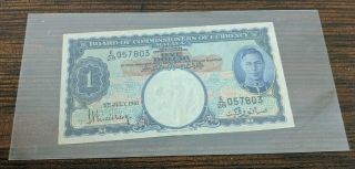 1941 $1 Malaya One Dollar Bill Ww2 Bank Note