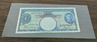 1941 $1 Malaya One Dollar Bill WW2 Bank Note 3
