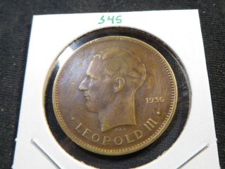 S45 Belgian Congo 1936 5 Francs