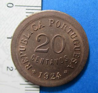 PORTUGAL 20 CENTAVOS 1924 KM 574 281 3