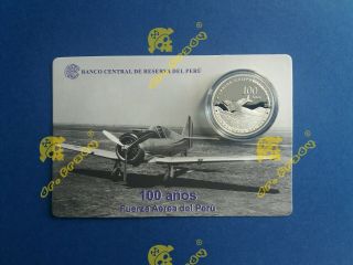Peru 2019 One Sol Silver Coin 100 Years Of The Air Force Of Peru 1 Oz Troy 0.  925