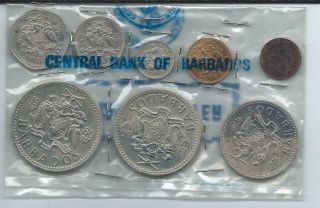 Barbados - 1980 8pc Uncirculated Set Crudely Packaged At Barbados Central Bank