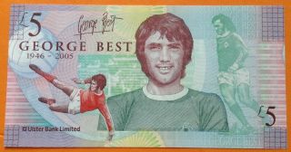 Northern Ireland 5 Pounds George Best 2006 Unc,