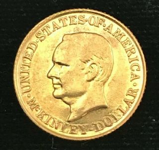 1916 Mckinley $1.  00 Gold Dollar 9977 Minted Lightly Cleaned Xf - Au