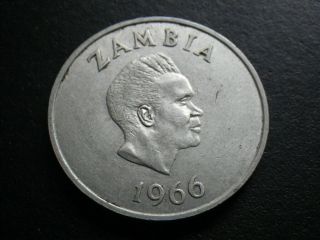 Zambia 1966 2 Shillings (gvf)