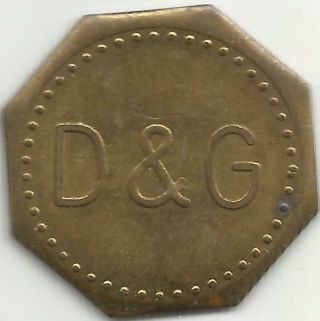 Okmulgee Capitol Of The Creek Nation Oklahoma Good For 25¢ In Trade,  D & G Token