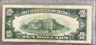 Series 1934 C $10 Ten Dollar Silver Certificate Note FR - 1704 V42 5