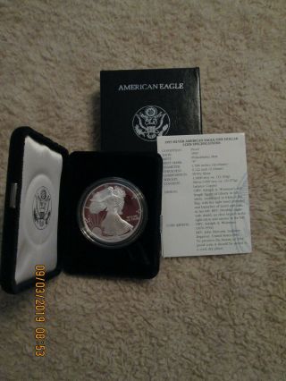 1995 - P Silver American Eagle Proof 1 Oz Us Coin And