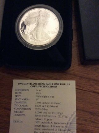 1995 Silver American Eagle Proof And