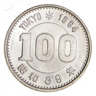 Roughly Size of Quarter 1964 Japan 100 Yen - World Silver Coin 823 2