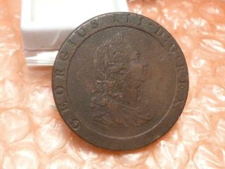 1797 George Iii Colonial Cartwheel Penny Has Detail 2c