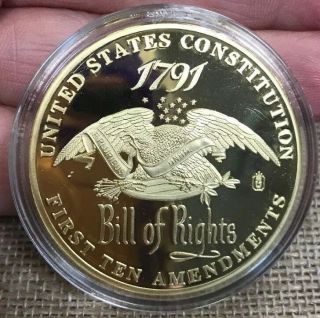 2013 American US Constitution Bill of Rights Commemorative Coin Amendment 1 3