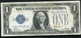 1928 $1 One Dollar " Funnyback " Silver Certificate Currency Note Xf,