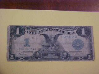 1899 $1 " Black Eagle " Large Size Silver Certificate Well