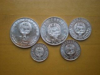 N.  1959 - 1987 KOREA 5 Circulating Coins,  Complete Set 2