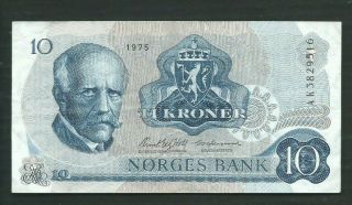 Norway 1975 10 Kroner P 36b Circulated