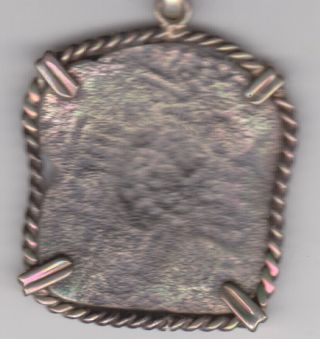 Shipwreck Spanish Silver 4 Reales Cob Colonial Treasure Coin Jewelry Pendant