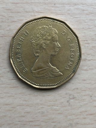 Canada 1989 Loonie Canadian One Dollar $1 Coin