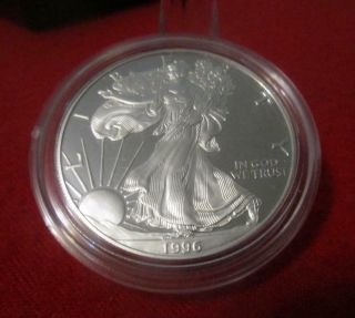 1996 - P Gem Proof American Silver Eagle Ase Dollar Ultra Cameo Mf - 2927