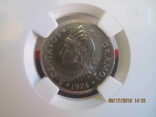 Dominican Republic 1974 5 centavos Proof cu - ni PF 67 certified 3