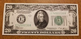 Cu 1934 B $20 Federal Reserve Note Twenty Bill 20