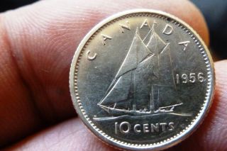 Canada - 10 Cents - Silver 1956 (6580 3