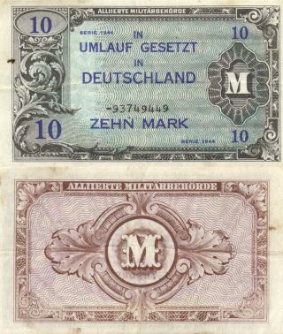 Germany - 10 Mark 1944 P.  194b