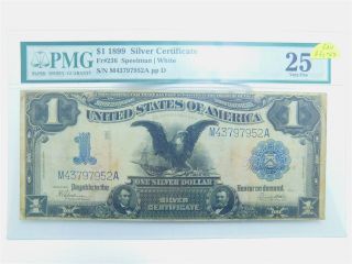 $1 Note 1899 Silver Certificate Black Eagle Fr 236 Very Fine 25 Aa0927