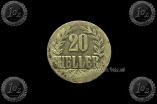 German East Africa 20 Heller 1916 (tabora Emergency) Brass Coin (km 15a) F - Vf